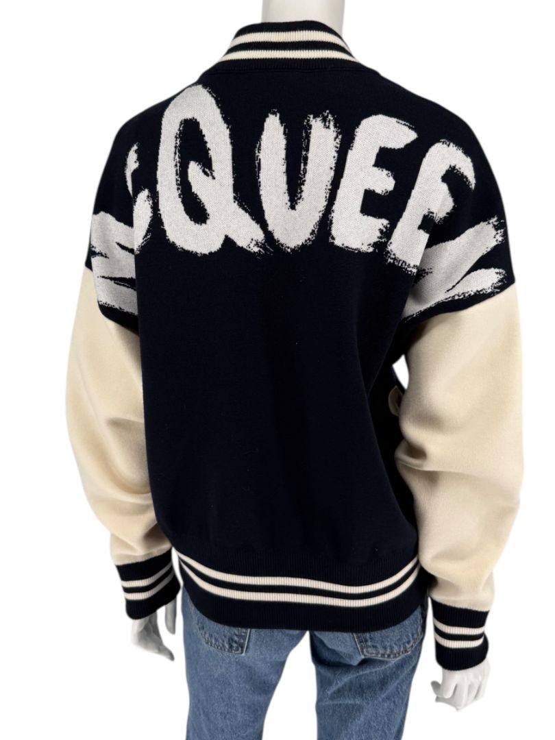 Alexander McQueen Wool Blend Skull Varsity Jacket – Size S (Men's)
