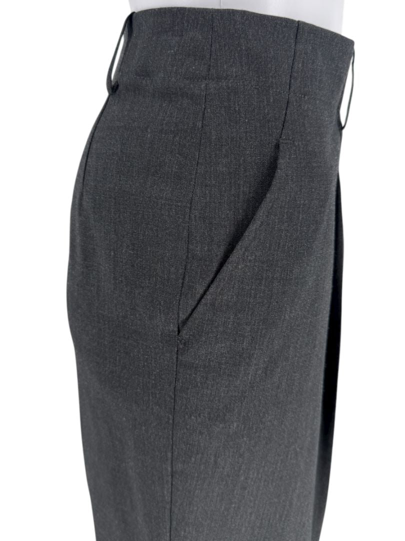 Lafayette 148 New York Charcoal Gray Wool-Blend Straight-Leg Trousers – Size 10