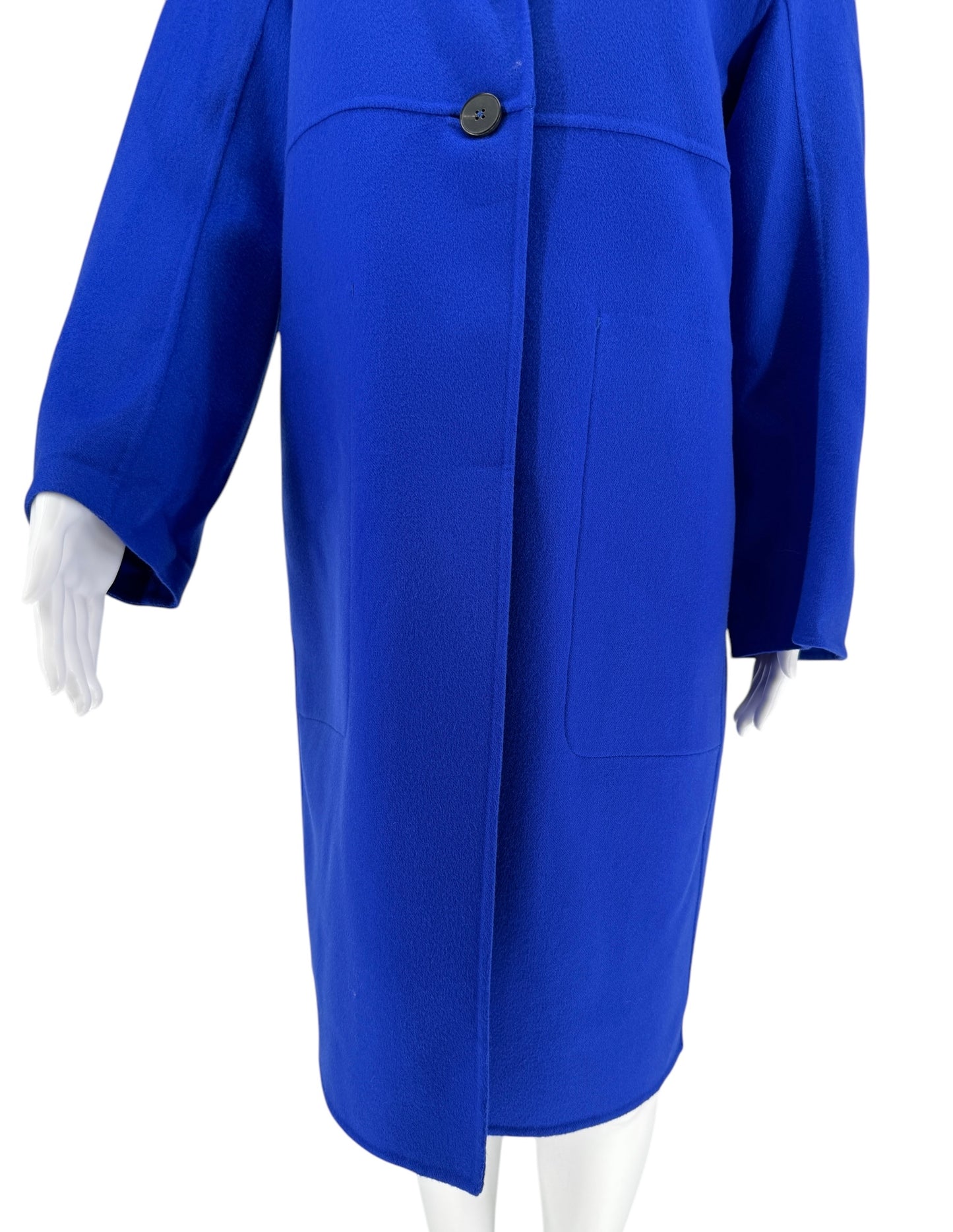 Jil Sander Double-Face Cashmere Coat Cobalt Blue - Size 38