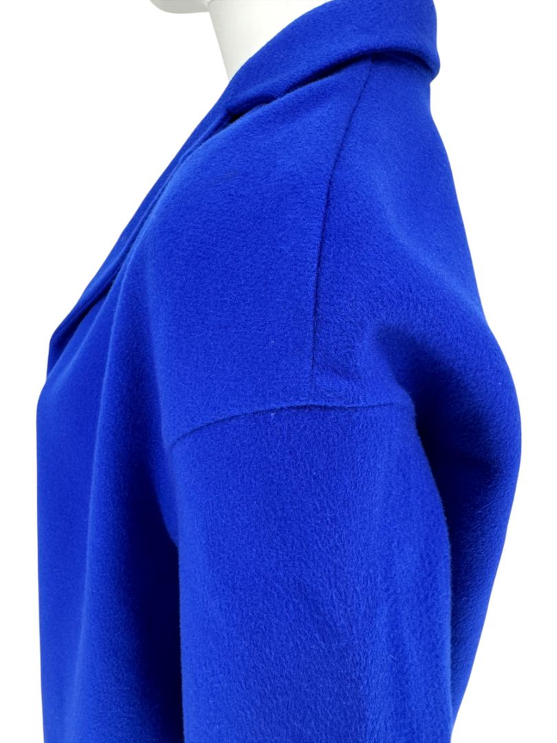 Akris Electric Blue Cashmere Coat - Size 6