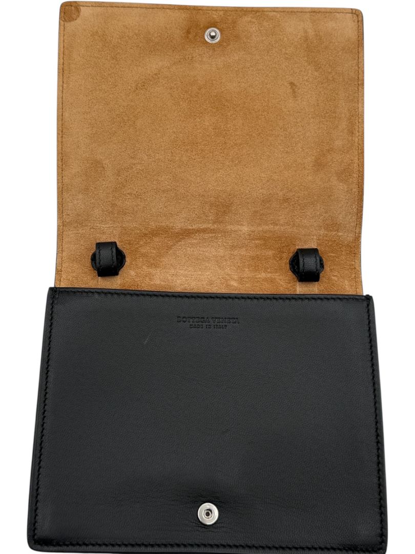 Bottega Veneta Black Lambskin Intrecciato Mini Bag
