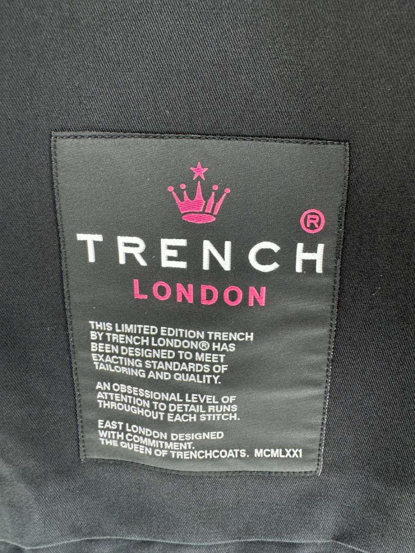 NWT Trench London “The Queen” Classic Tailored Trench Coat – Size XL