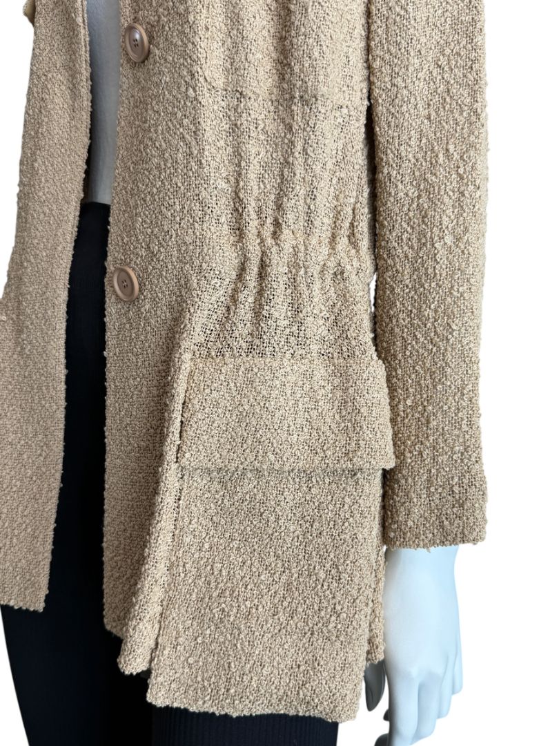 Akris Beige Bouclé Utility Jacket – Size 8