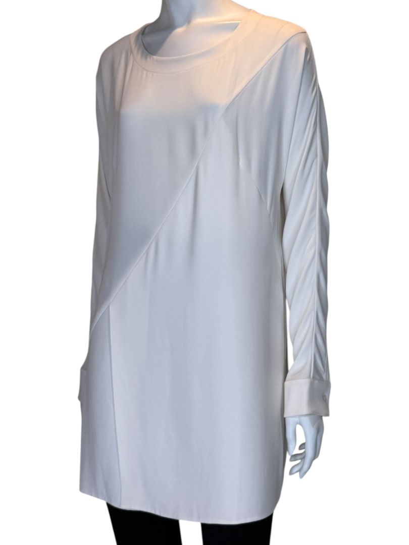 Akris Ivory Mulberry Silk Tunic Top – Size 8