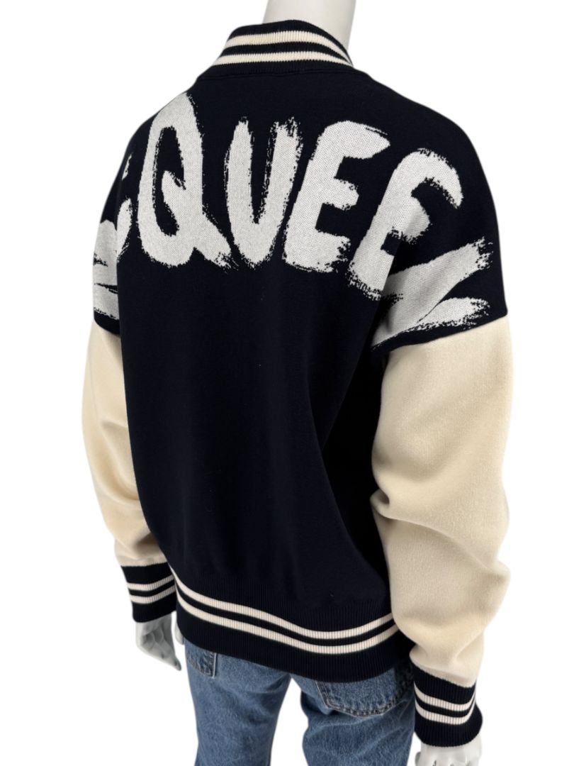 Alexander McQueen Wool Blend Skull Varsity Jacket – Size S (Men's)
