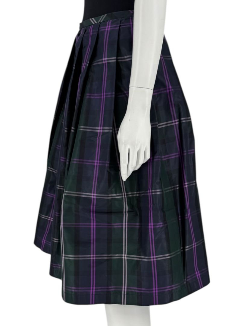 Escada Silk Plaid A-Line Skirt - Size 42