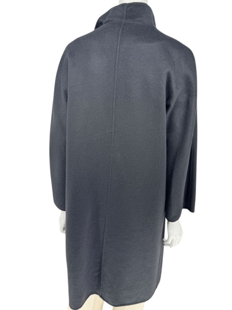 Max Mara Women’s Black 100% Wool “Cucito a Mano” Coat – Size 4