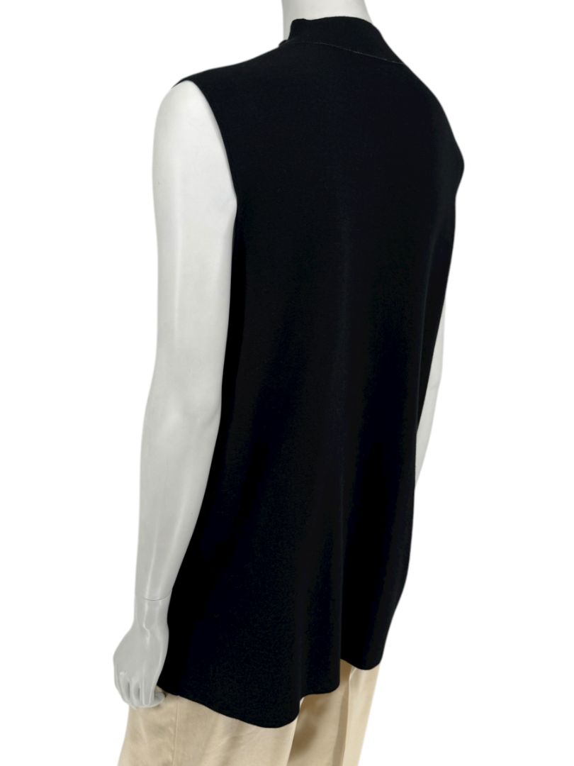 Lafayette 148 New York Women’s Black Sleeveless Knit Tunic - Medium