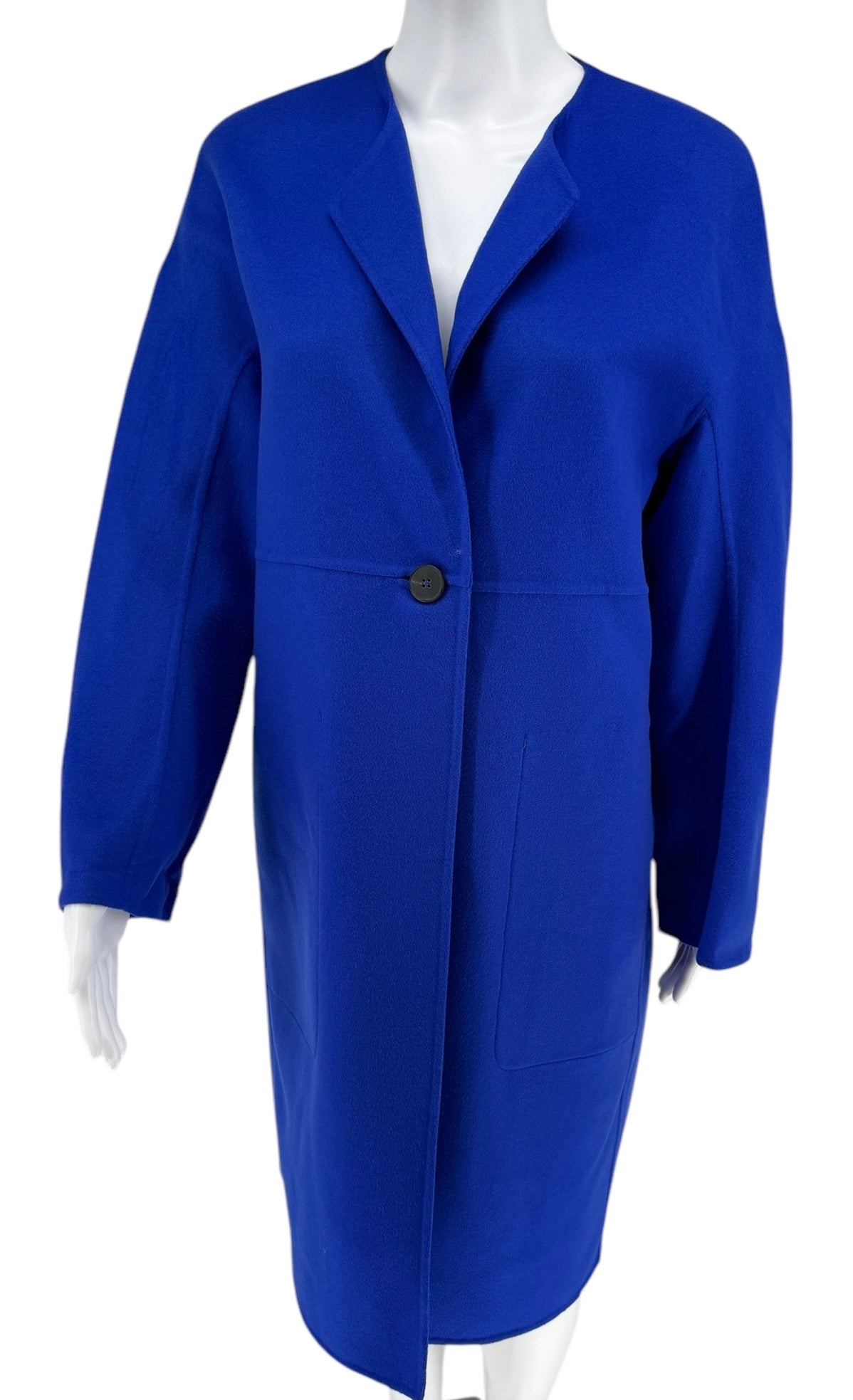 Jil Sander Double-Face Cashmere Coat Cobalt Blue - Size 38