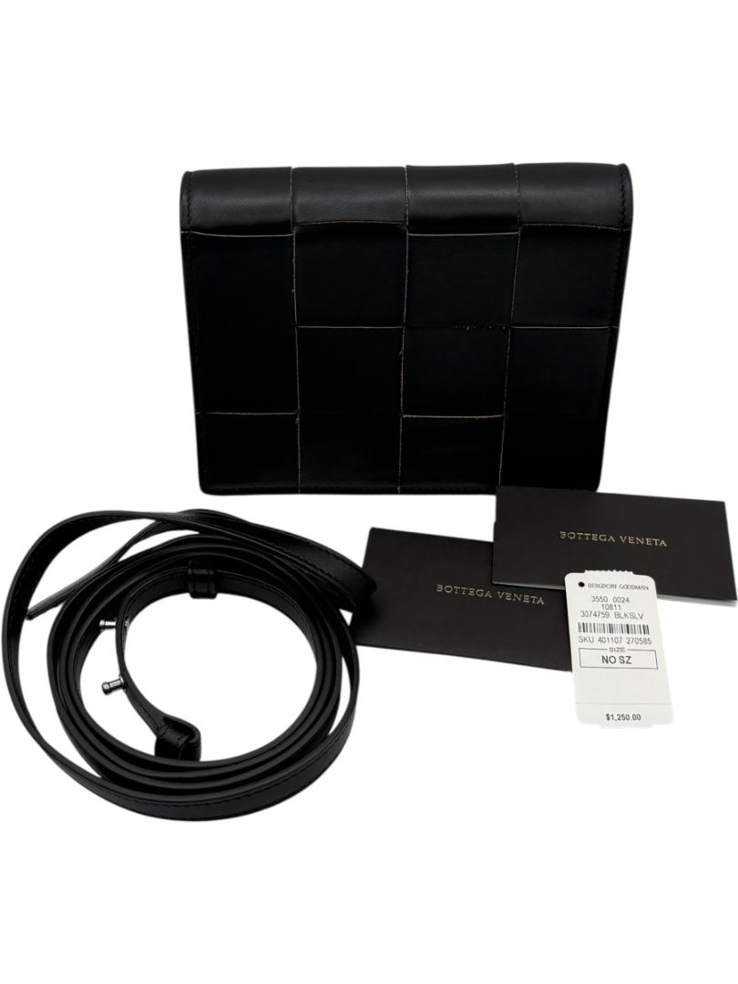 Bottega Veneta Black Lambskin Intrecciato Mini Bag