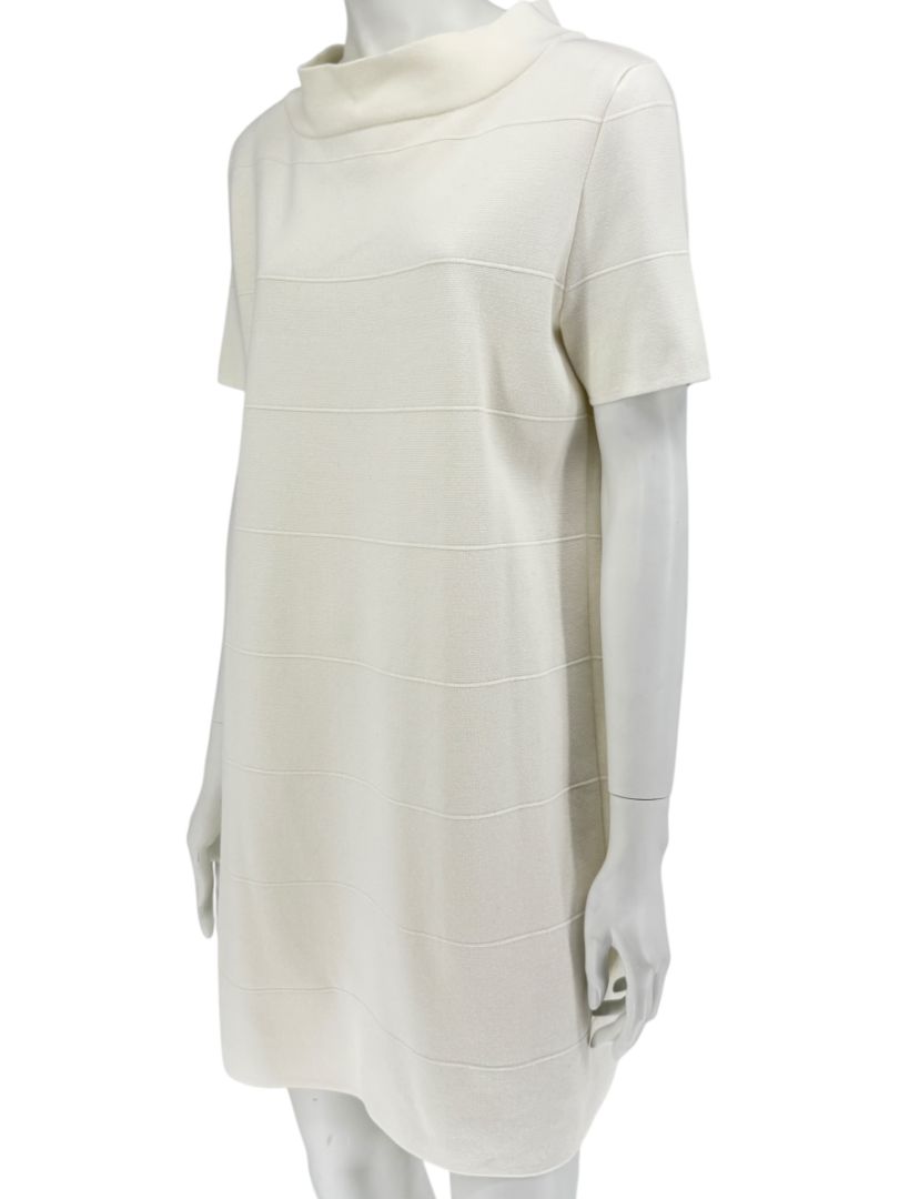 Max Mara Ivory Textured Knit Shift Dress – Size L