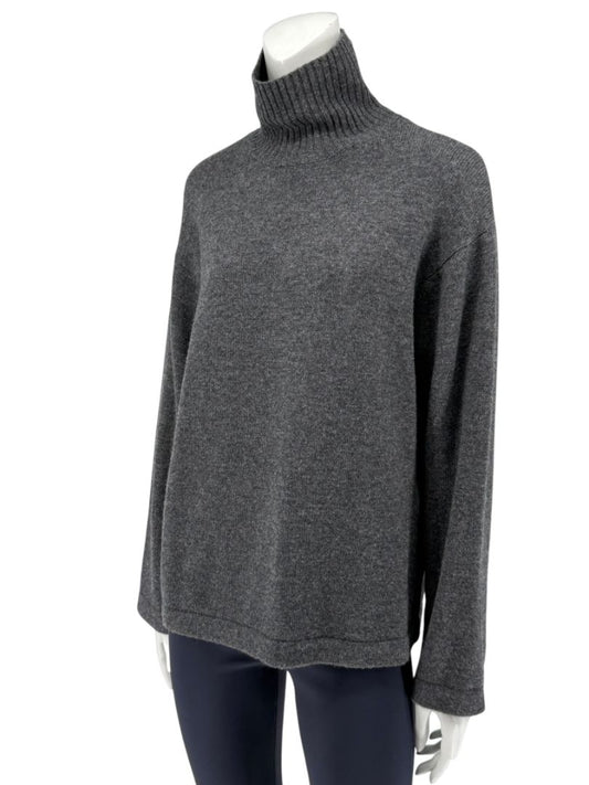 ‘S MaxMara Charcoal Wool-Cashmere Turtleneck Sweater – Size S