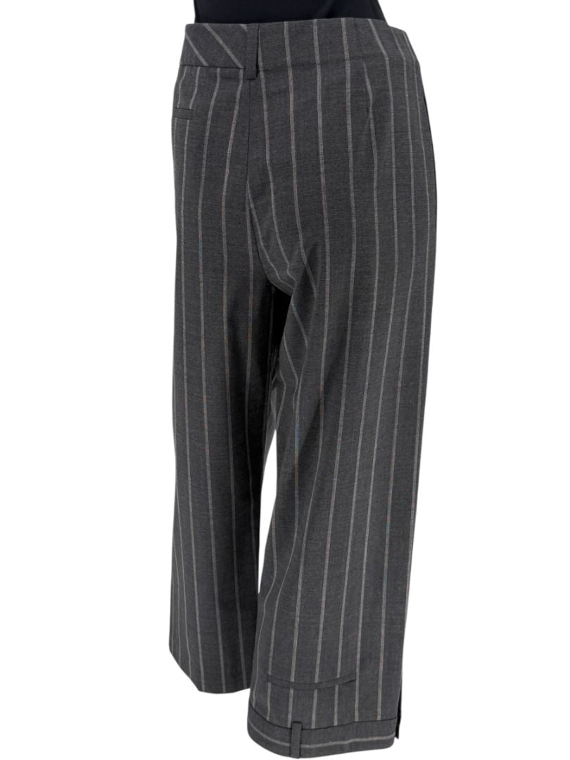 MONSE Charcoal Gray Pinstripe Cropped Trousers – Size 10