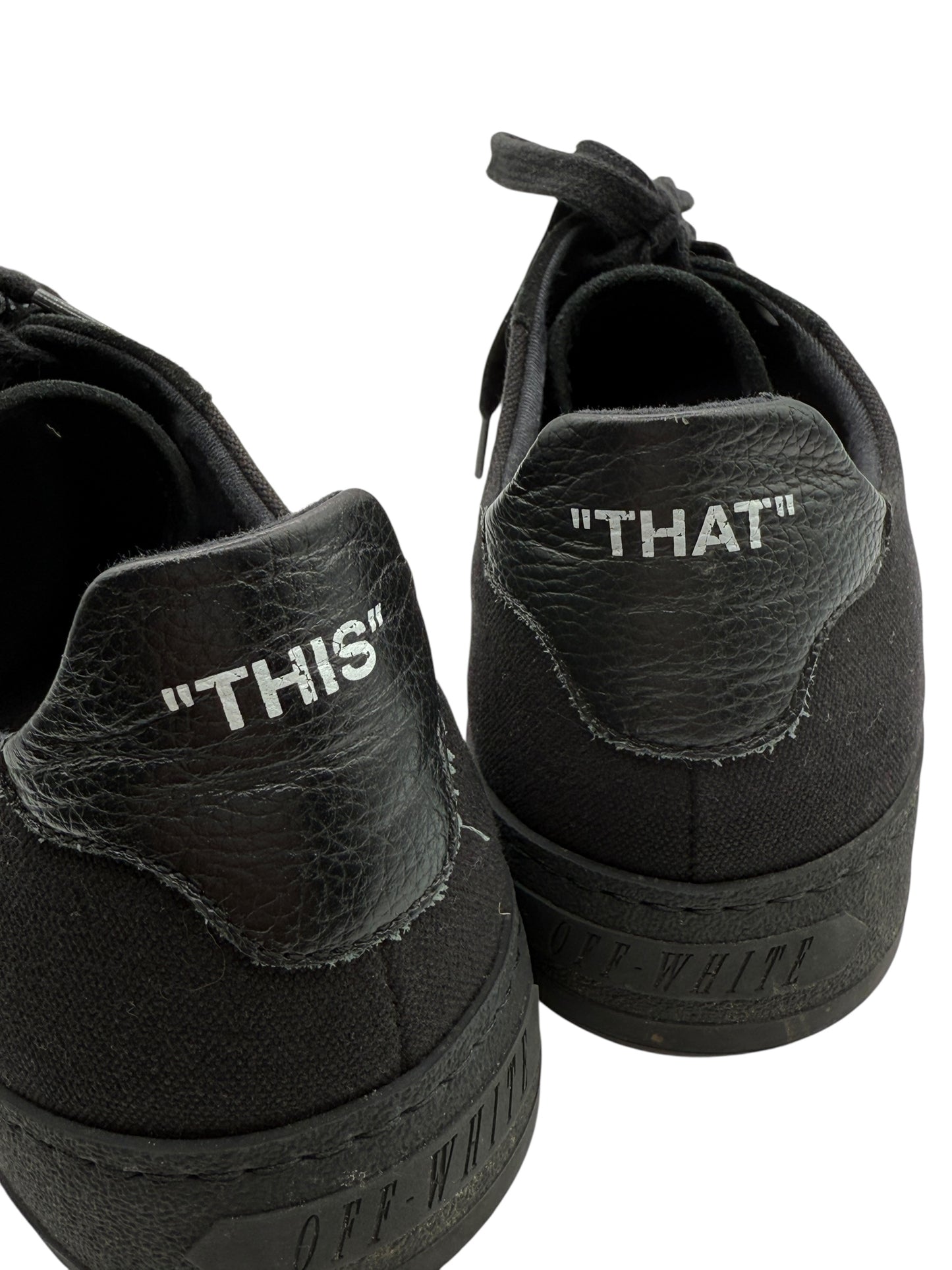 Off-White 2.0 Low Top Sneakers in Black &amp; Blue Suede – Men’s Size 42 EU
