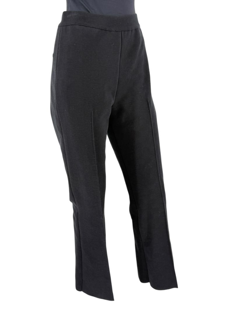 High Sport Black Cotton-Blend Kick Cropped Pants – Size L- NWT
