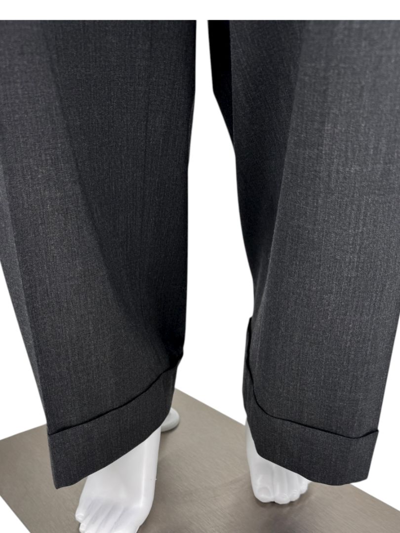 Lafayette 148 New York Charcoal Gray Wool-Blend Straight-Leg Trousers – Size 10