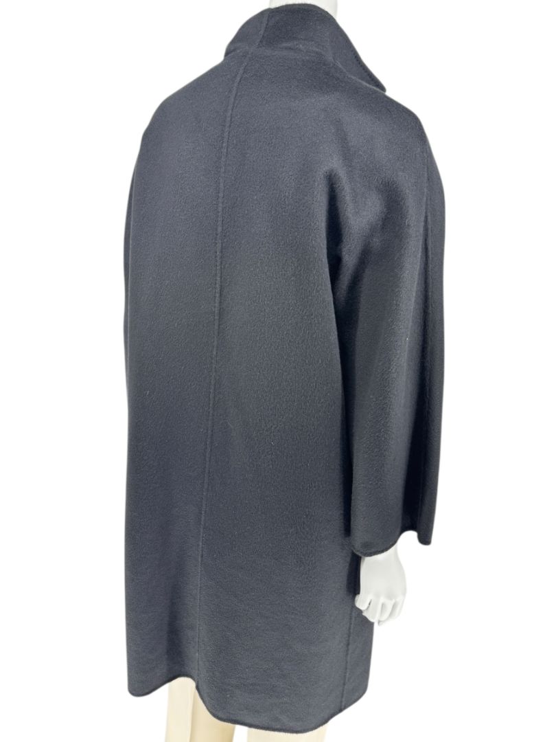 Max Mara Women’s Black 100% Wool “Cucito a Mano” Coat – Size 4