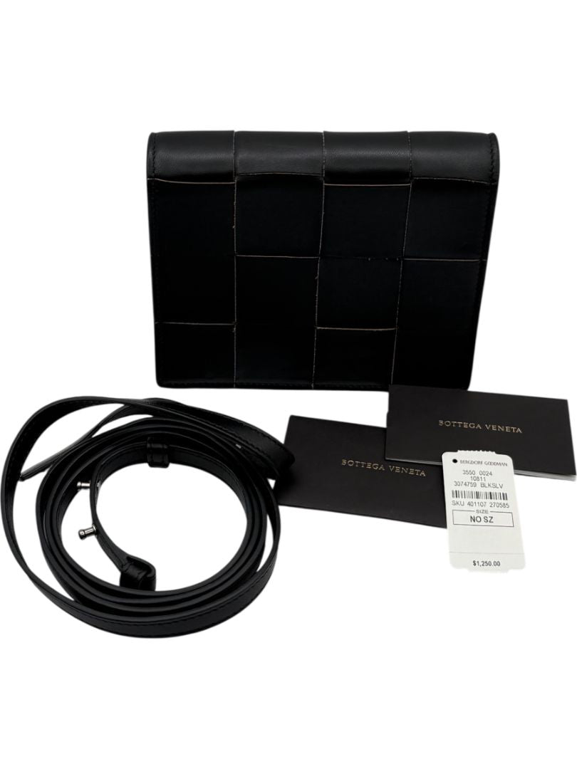 Bottega Veneta Black Lambskin Intrecciato Mini Bag
