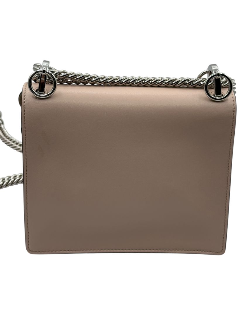 Fendi “Kan I” Small Scalloped Pearl Stud Shoulder Bag