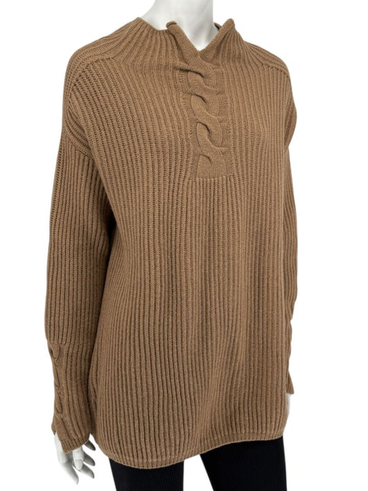 S’Max Mara Camel Ribbed Wool-Cashmere Sweater – Size M