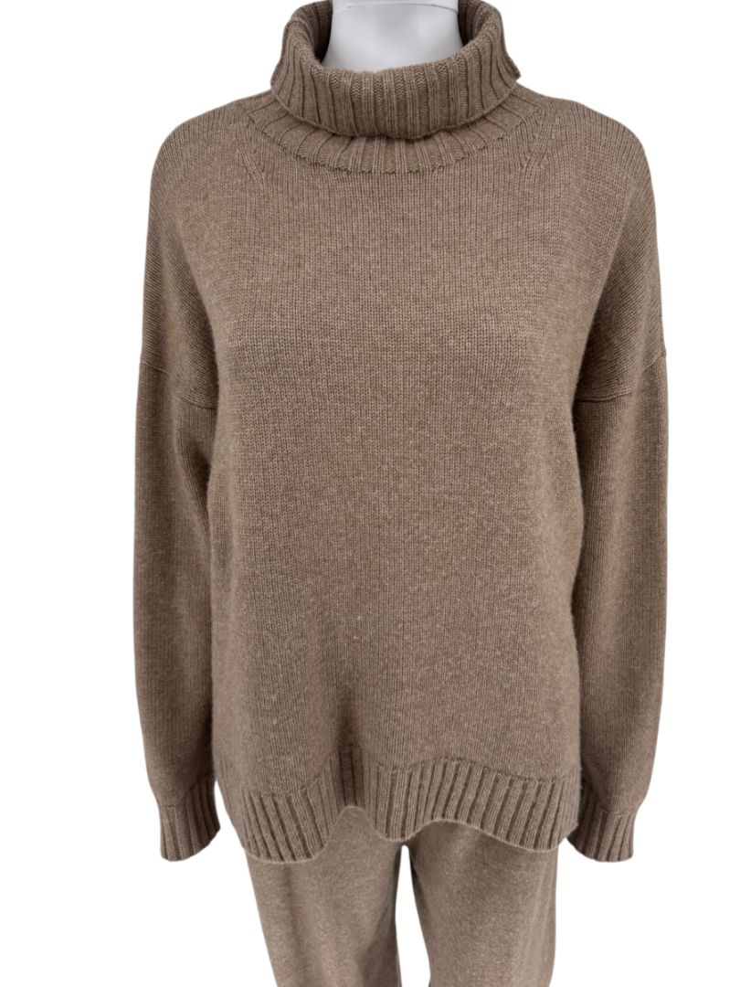 Max Mara Camel Brown Wool & Cashmere Knit Lounge Set – Size M