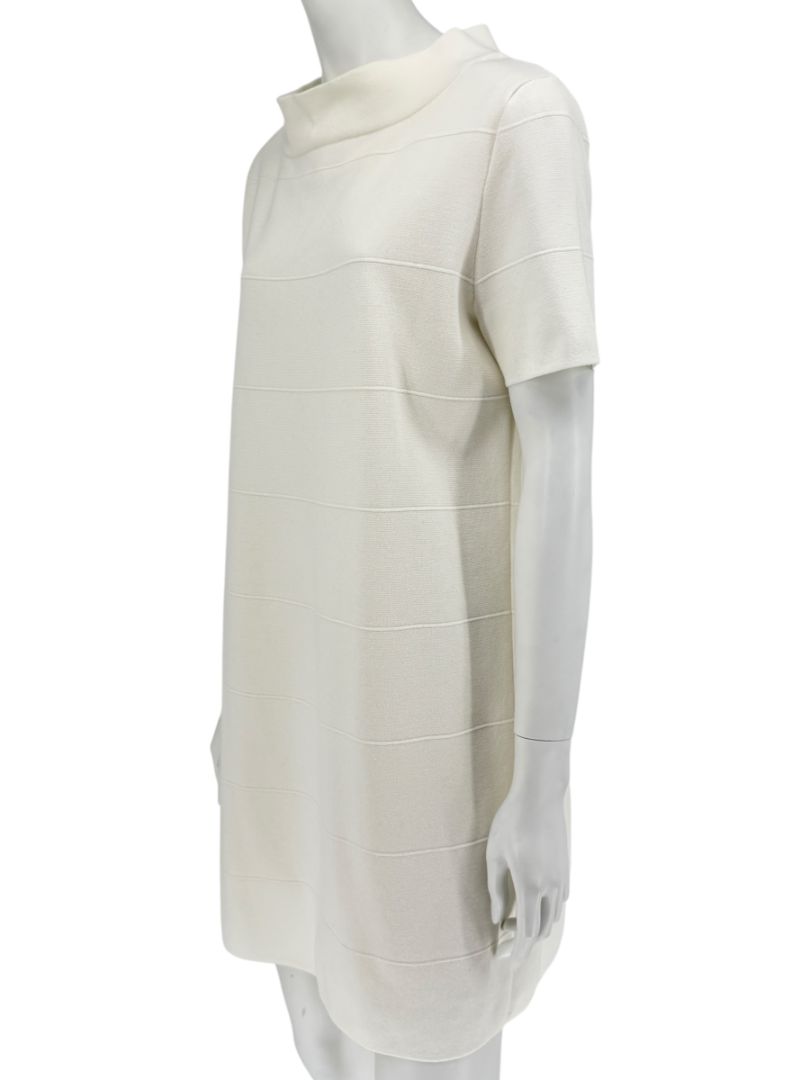 Max Mara Ivory Textured Knit Shift Dress – Size L
