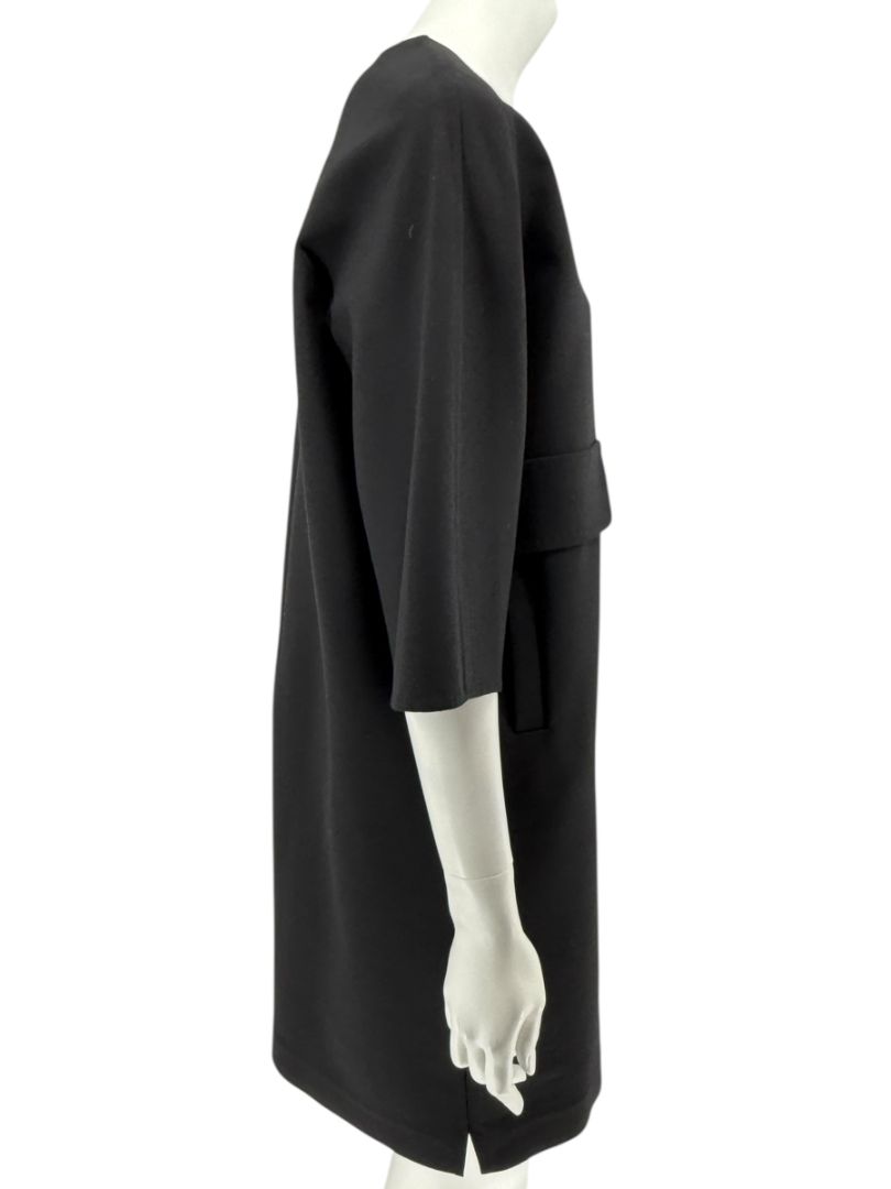 Max Mara 'Cucito a Mano' Black Wool Cocoon Dress – Size IT 40 (US 4/6)