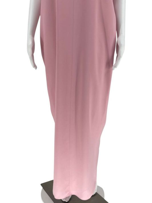 Pamella Roland Blush Embellished Neck Column Dress – Large