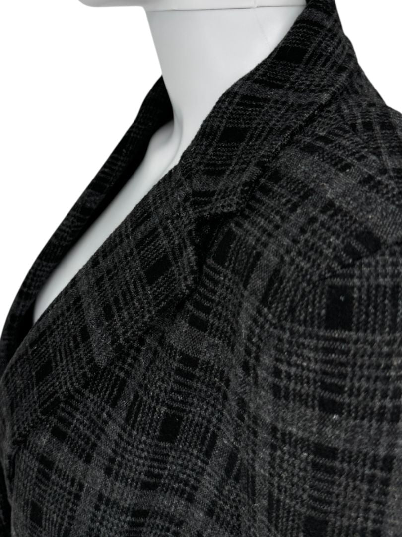 A-K-R-I-S Punto Charcoal Glen Plaid Blazer & Pants Set – Size 10