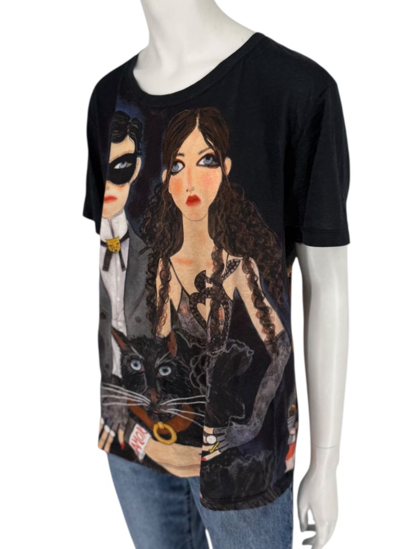 Gucci x Unskilled Worker Women’s Black Graphic Cotton T-Shirt – Size S (Mens)