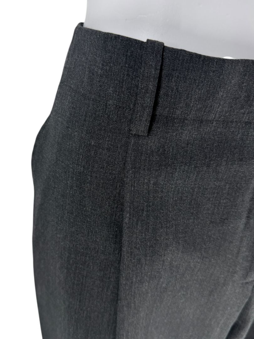 Lafayette 148 New York Charcoal Gray Wool-Blend Straight-Leg Trousers – Size 10