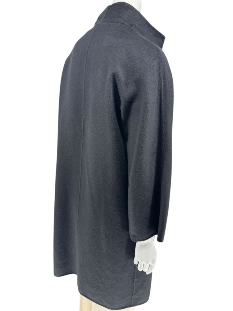 Max Mara Women’s Black 100% Wool “Cucito a Mano” Coat – Size 4