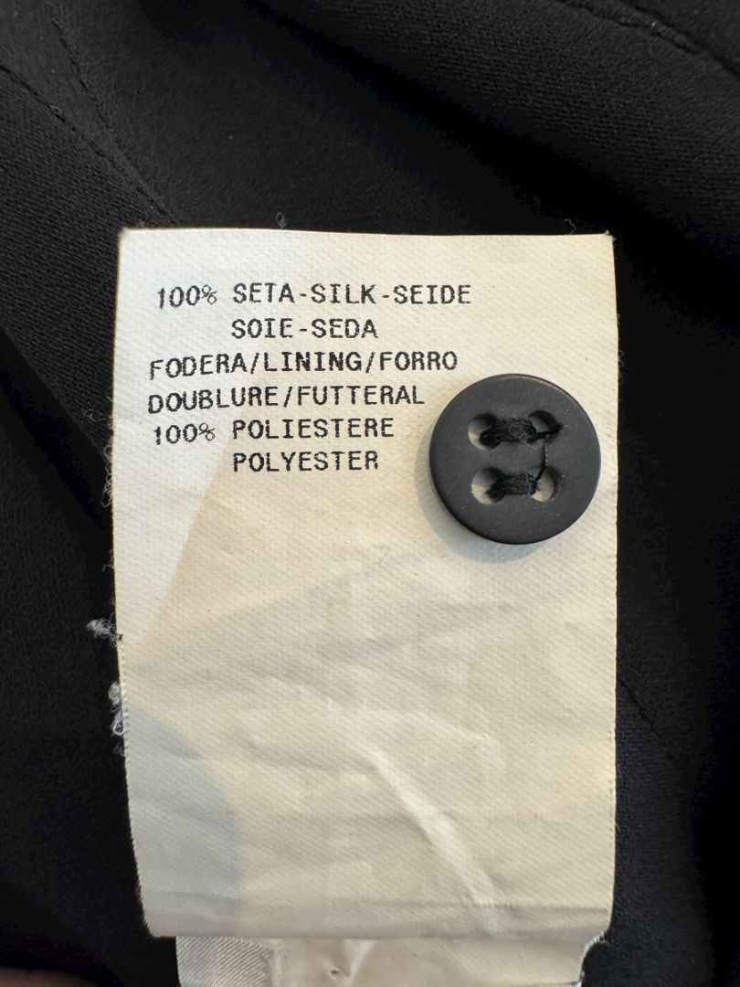 Armani Collezioni Black Silk A-Line Flounce Skirt –Size: 12