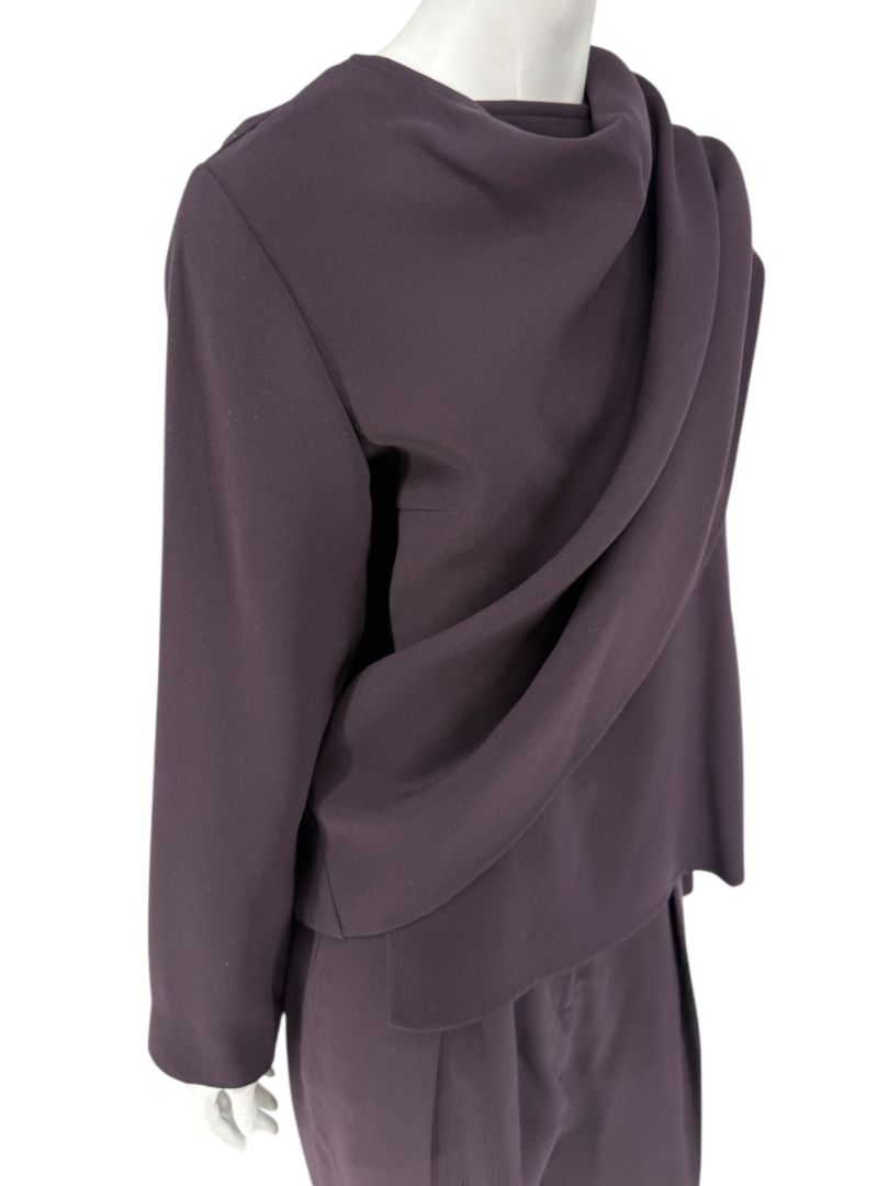 Ron Leal Aubergine Wool-Blend Two-Piece Set – Size 12