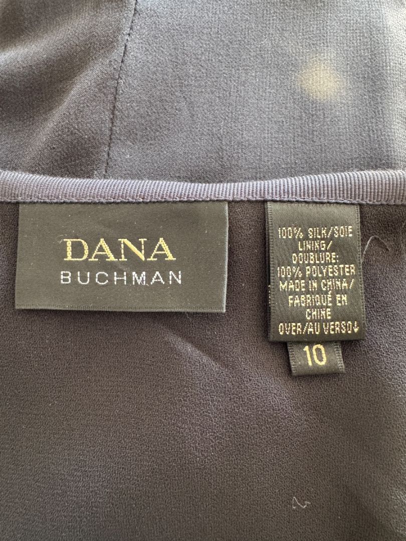 Dana Buchman Black Silk Pleated Maxi Skirt – Size 10