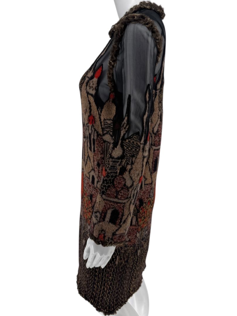 Chanel Paris–Moscow Wool-Blend Embroidered Mini Dress – Size 38 – Brand New With Tags