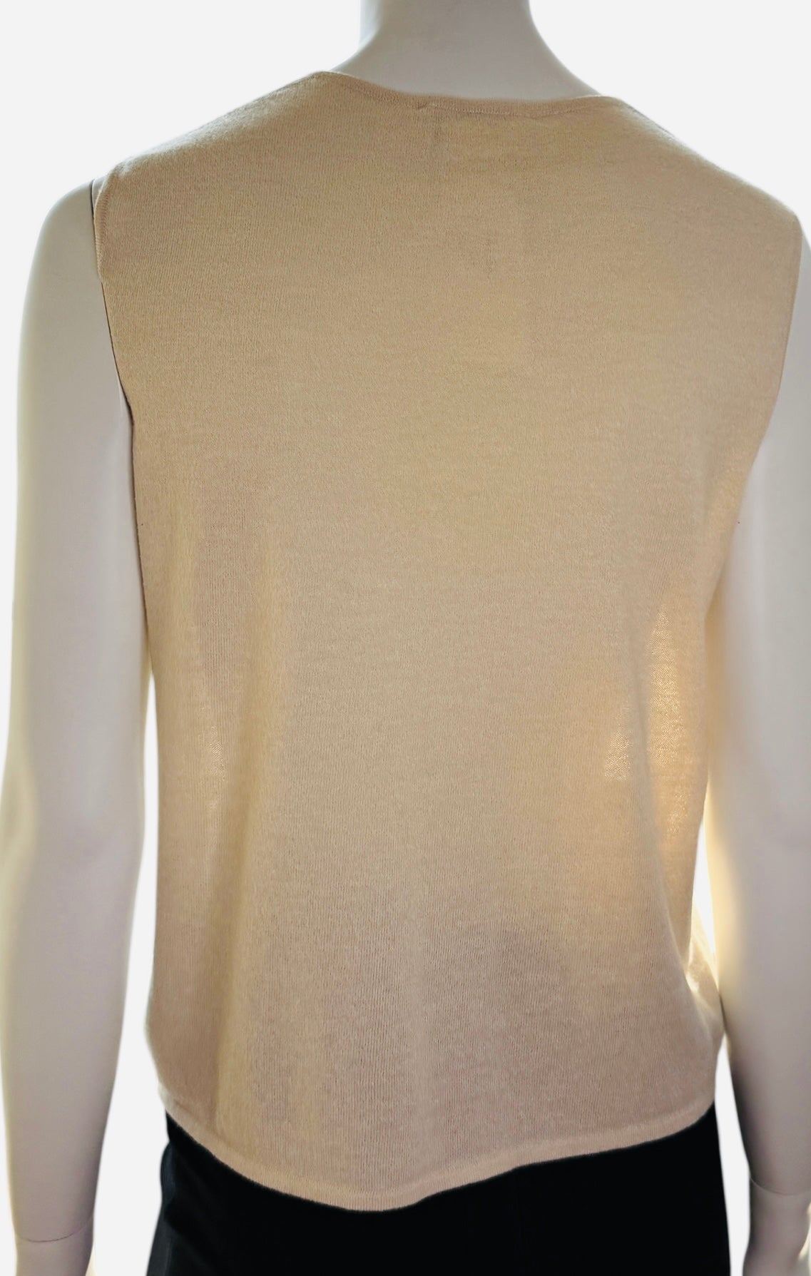 Chanel Beige Cotton-Cashmere Twin Set – Size FR 46 (US 12)