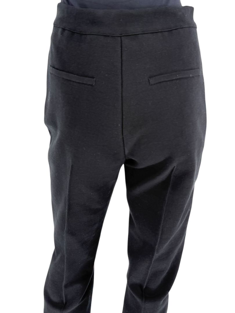 High Sport Black Cotton-Blend Kick Cropped Pants – Size L- NWT