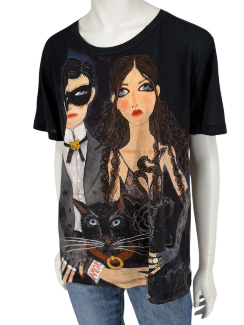 Gucci x Unskilled Worker Women’s Black Graphic Cotton T-Shirt – Size S (Mens)