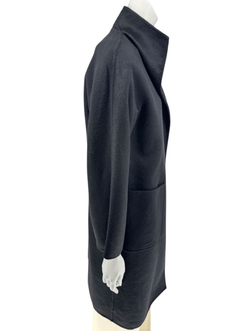 Max Mara Women’s Black 100% Wool “Cucito a Mano” Coat – Size 4