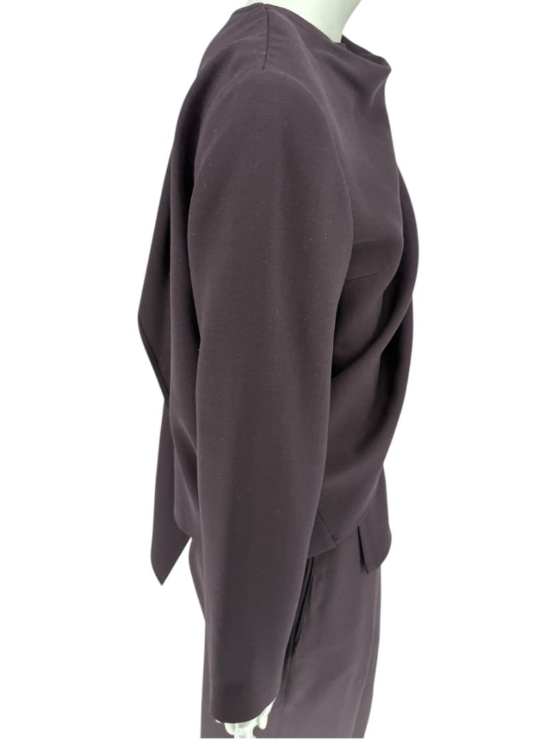 Ron Leal Aubergine Wool-Blend Two-Piece Set – Size 12