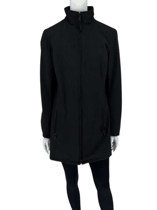 Prada Black Nylon Longline Technical Jacket – Size IT 44 (US 8)