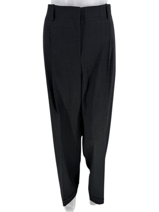 Lafayette 148 New York Charcoal Gray Wool-Blend Straight-Leg Trousers – Size 10