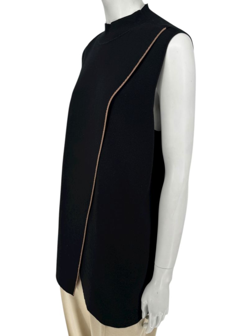 Lafayette 148 New York Women’s Black Sleeveless Knit Tunic - Medium