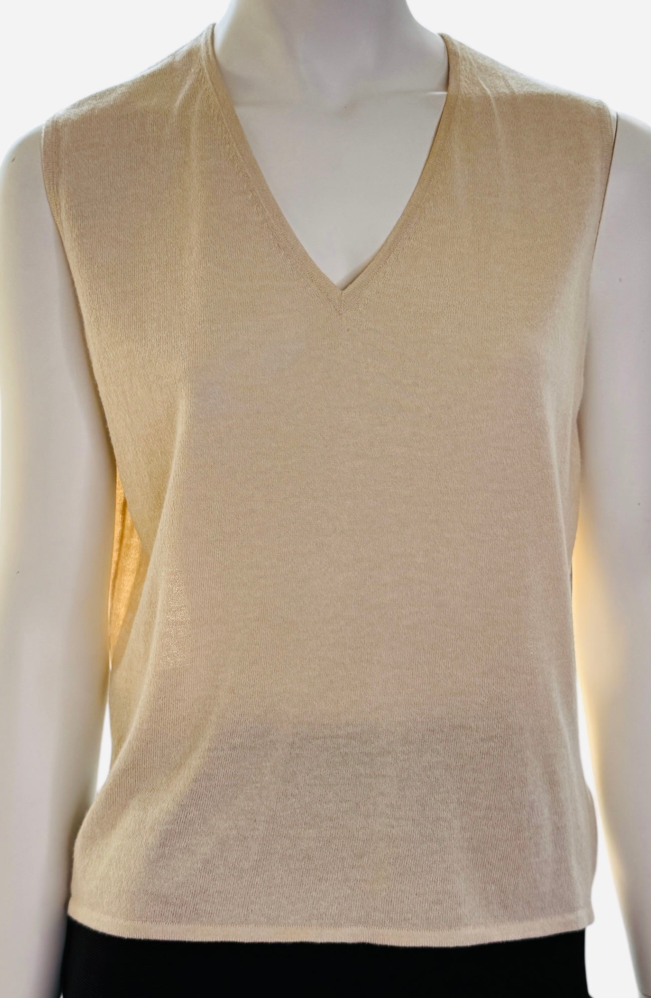 Chanel Beige Cotton-Cashmere Twin Set – Size FR 46 (US 12)