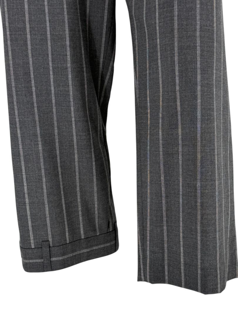 MONSE Charcoal Gray Pinstripe Cropped Trousers – Size 10