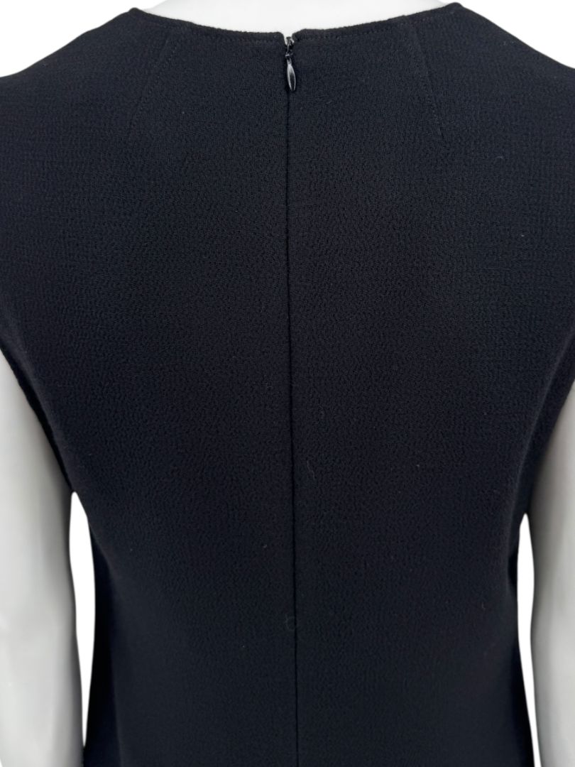 Lida Baday Black Wool Deep-V Mini Dress – Size 12