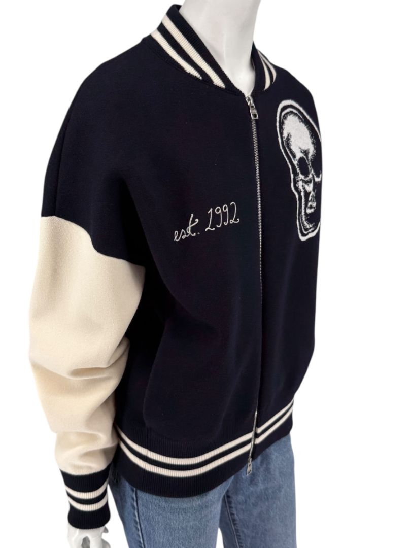 Alexander McQueen Wool Blend Skull Varsity Jacket – Size S (Men's)