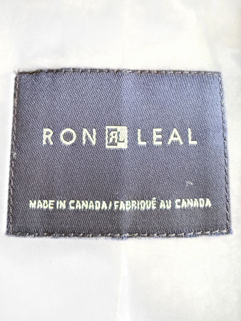 Ron Leal Charcoal Alpaca-Linen Tailored Jacket – Size 12