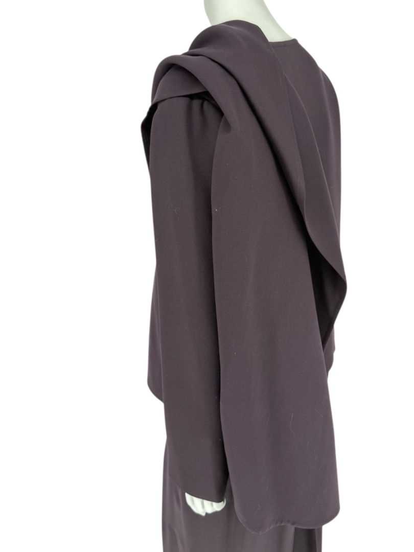 Ron Leal Aubergine Wool-Blend Two-Piece Set – Size 12